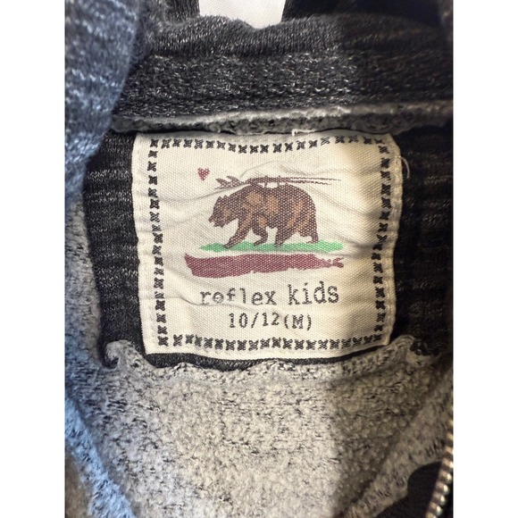 Reflex Kids Heather Gray Love Sequin Zip Up Hoodie - Size 10/12 (M) - Picture 5 of 7